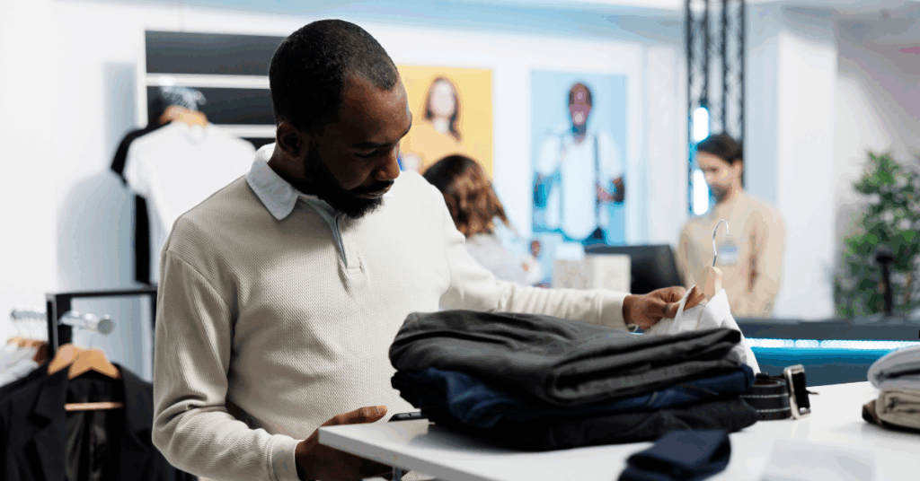 Pepkor & Reliability Business Article - Man shopping for clothing - retail South Africa