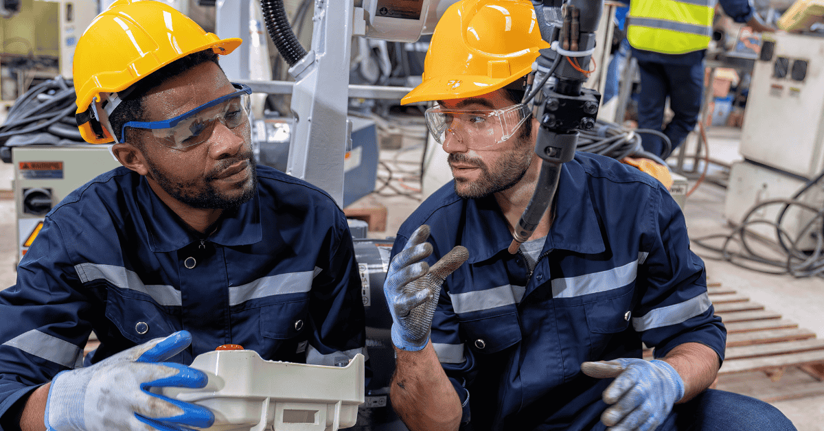 African manufacturing workers in an export-oriented production facility